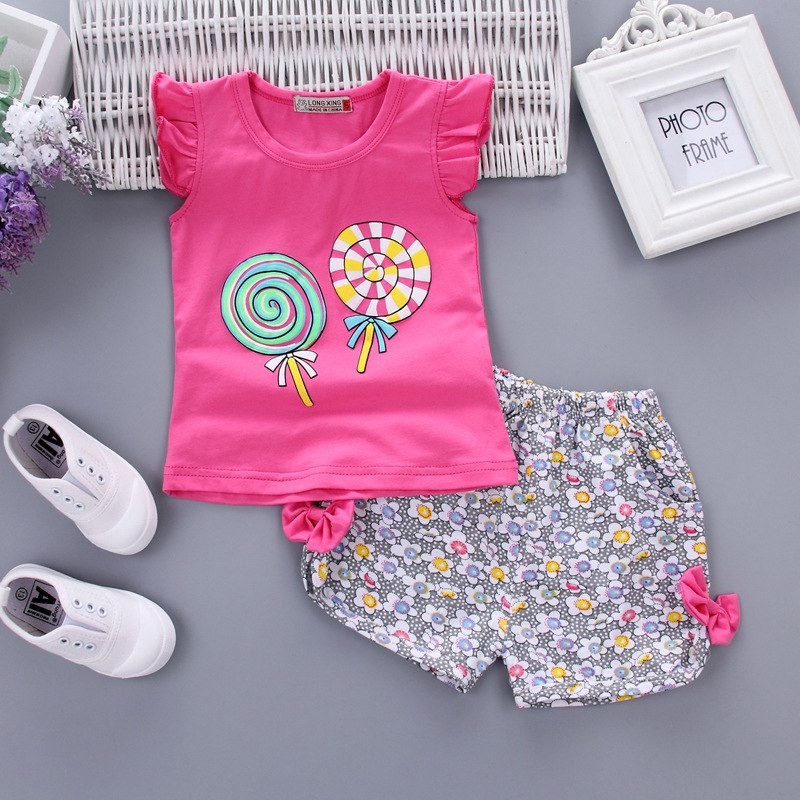 T-shirt & half pant sets for baby girl