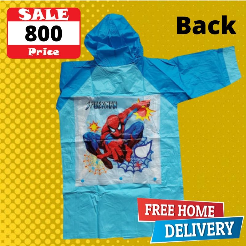 Children cartoon printed raincoat for baby boys