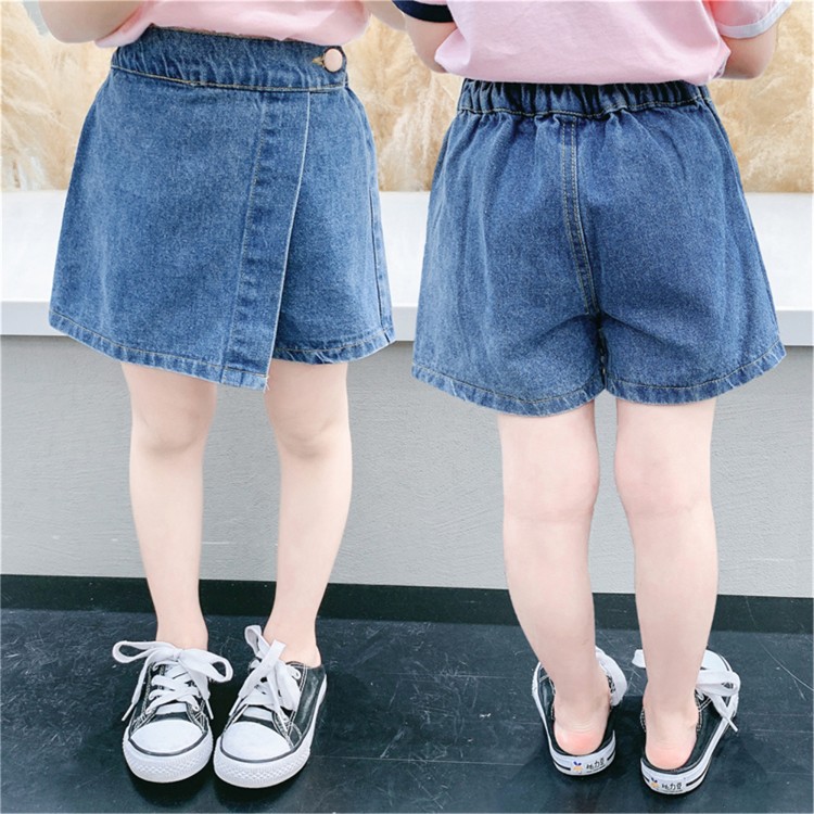 Korean style denim divider skirt