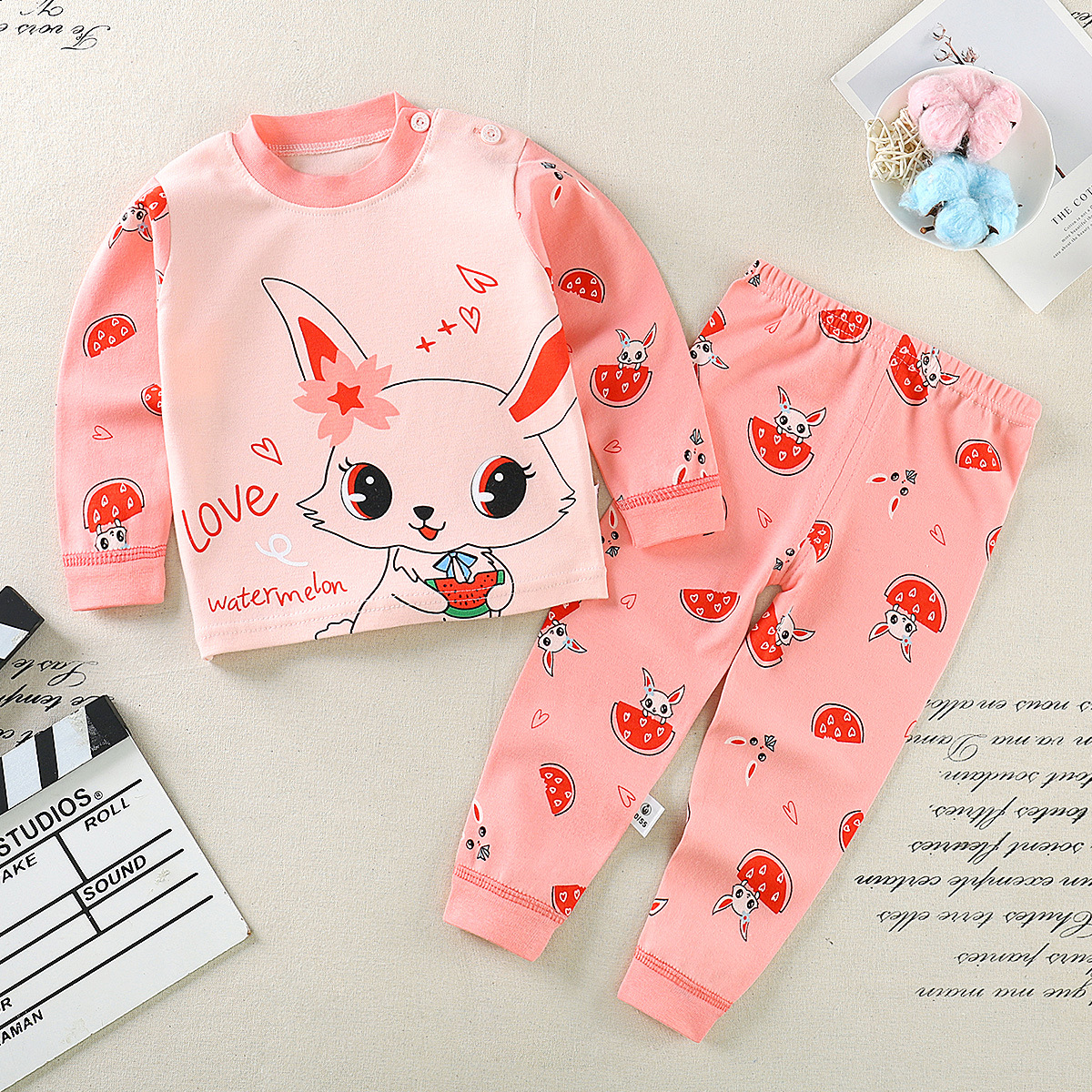 Rabbit printed pajama set