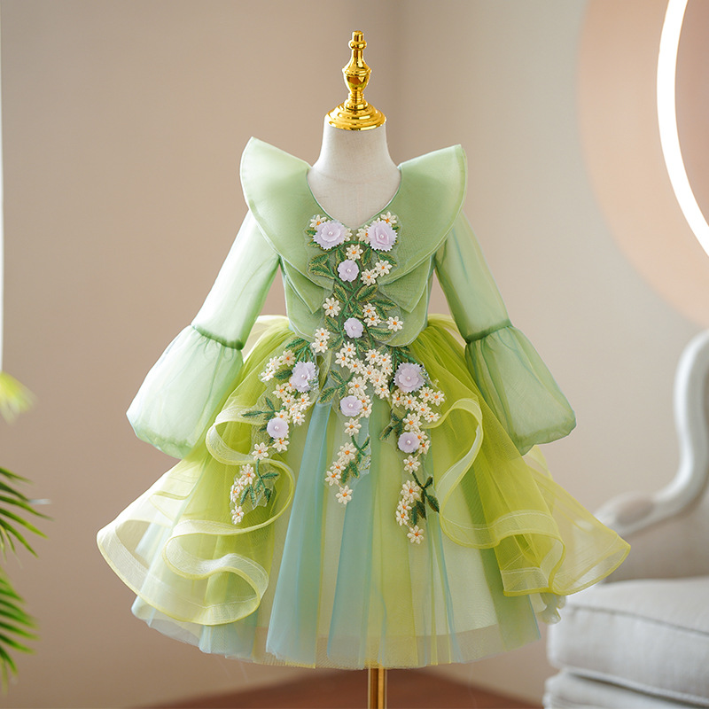 Floral Embroidered Princess Party Dress