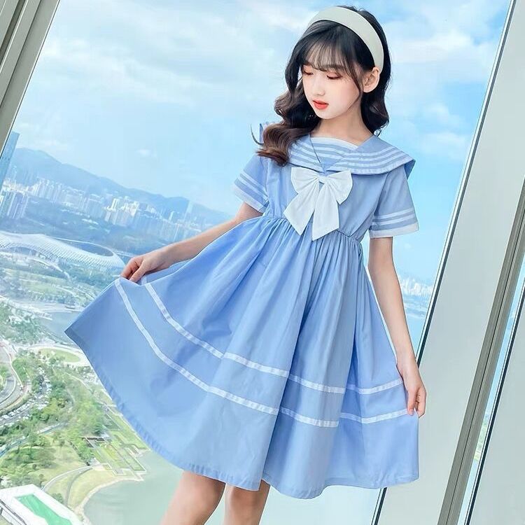 Girls Summer Dress With Wind Bow