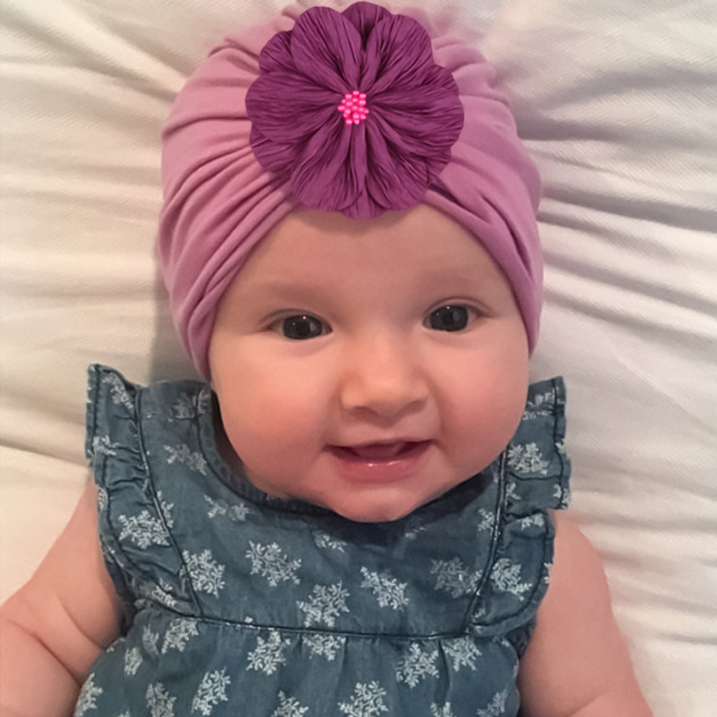 Flower Turban Baby Cap