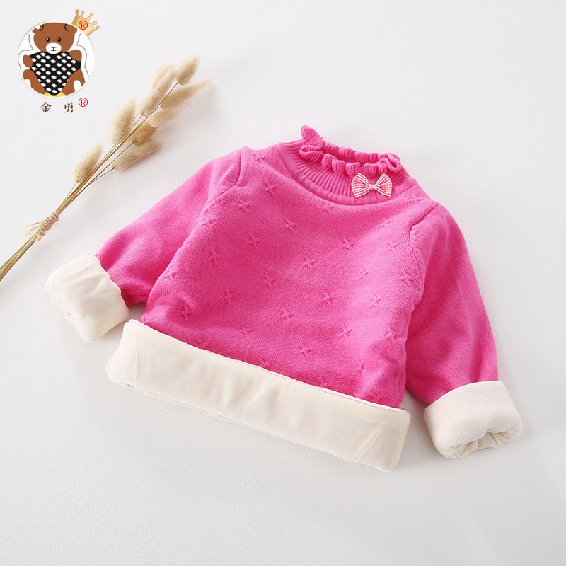 Thick High Neck Sweater With Inner Fur Lining For Girls Suitable For Winter