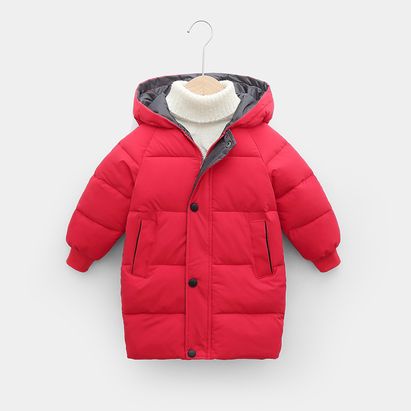 Korean Style Unisex Thick Down Jacket For Kids Suitable For Winter