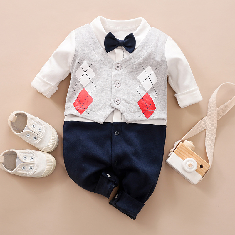 Stylish Cotton Formal Party Romper For Baby Boys