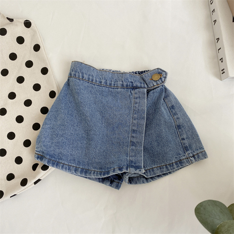 Summer Jeans Divided Skirt For Girls