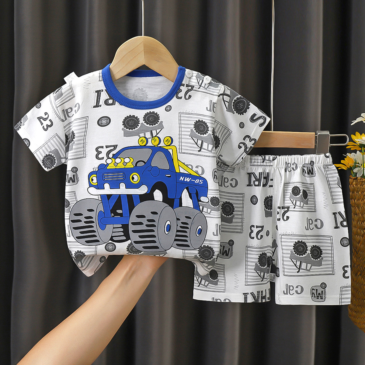 Soft Summer Cotton T-Shirt And Shorts Pajama/House Clothes For Kids