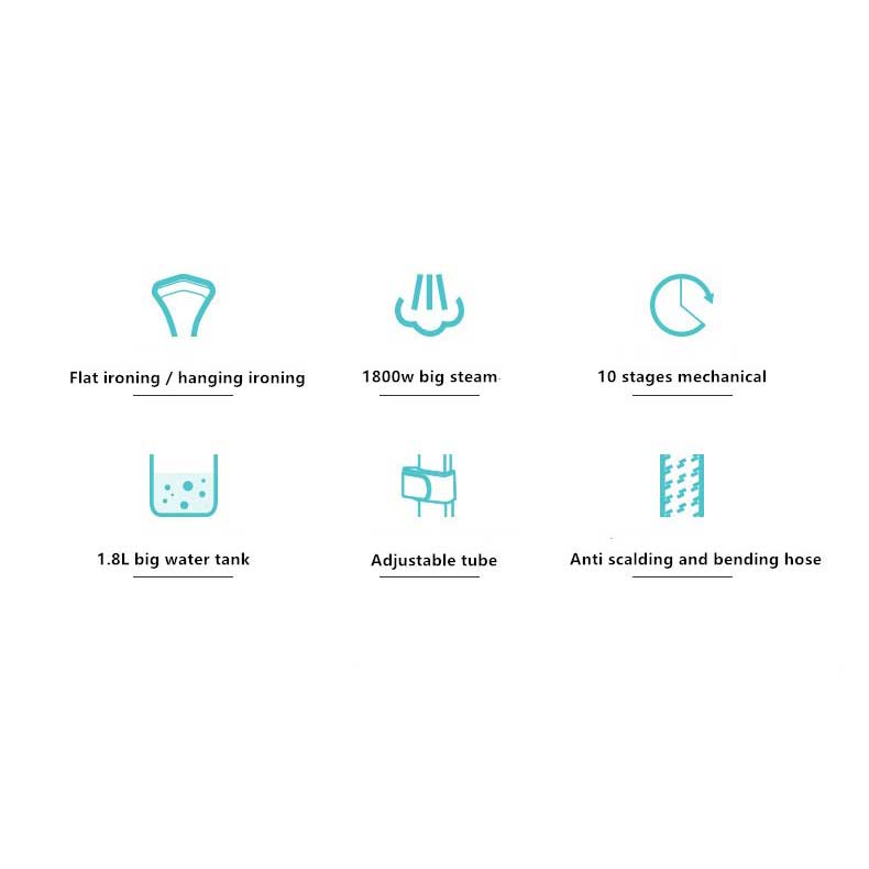 Garment Steam Iron 1800W with 1.8L Detachable Tank and 10 Steam Levels - 5