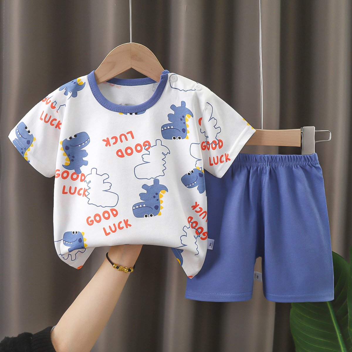 Cotton T-Shirt And Shorts Pajama/House Summer Clothes For Kids
