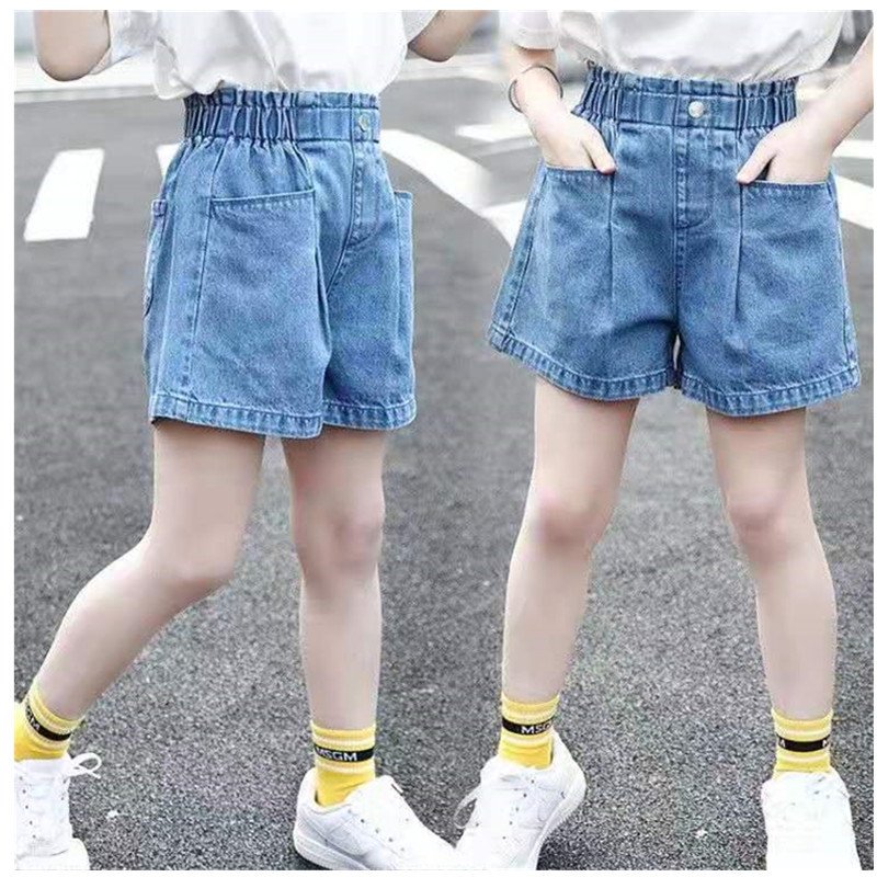 Stylish Denim Blue Shorts For Girls