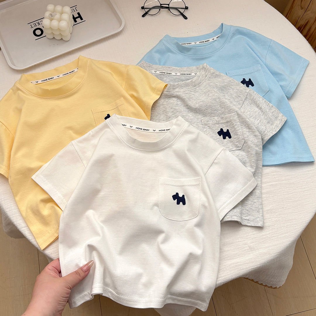 Boys Pure Cotton Basic T-Shirt For Summer