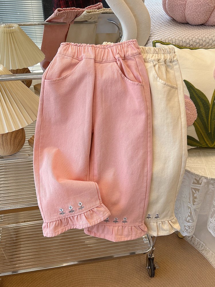 Stylish Summer Cropped Cotton Pants For Girls