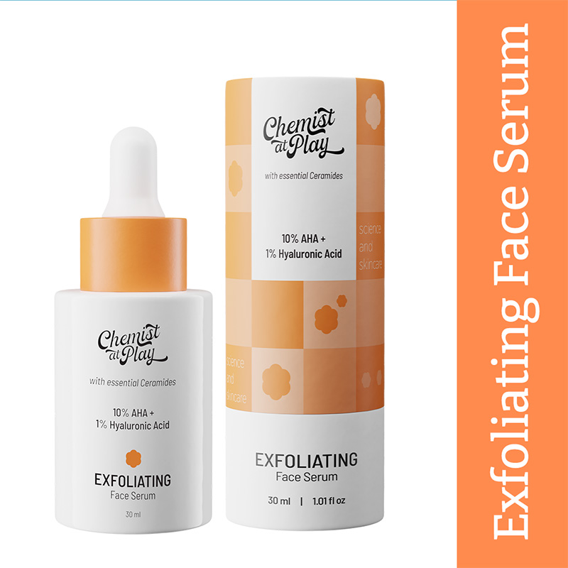 Chemist At Play Exfoliating Face Serum - 30ml (10% Aha + 1% Hyaluronic Acid) 